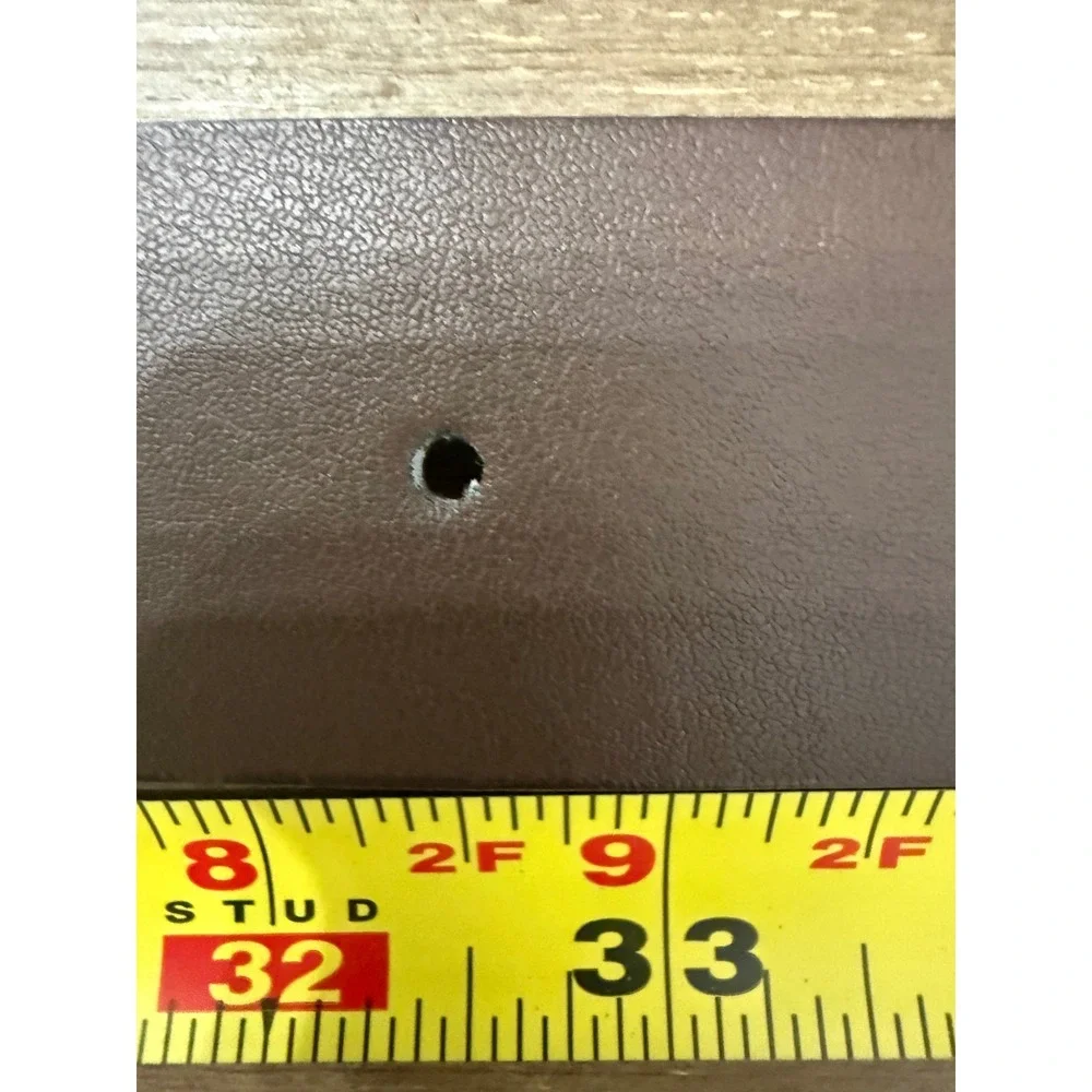 Zara Brown Faux Leather Belt Antique Brass Buckle 35mm 1020mm  Size 28 32